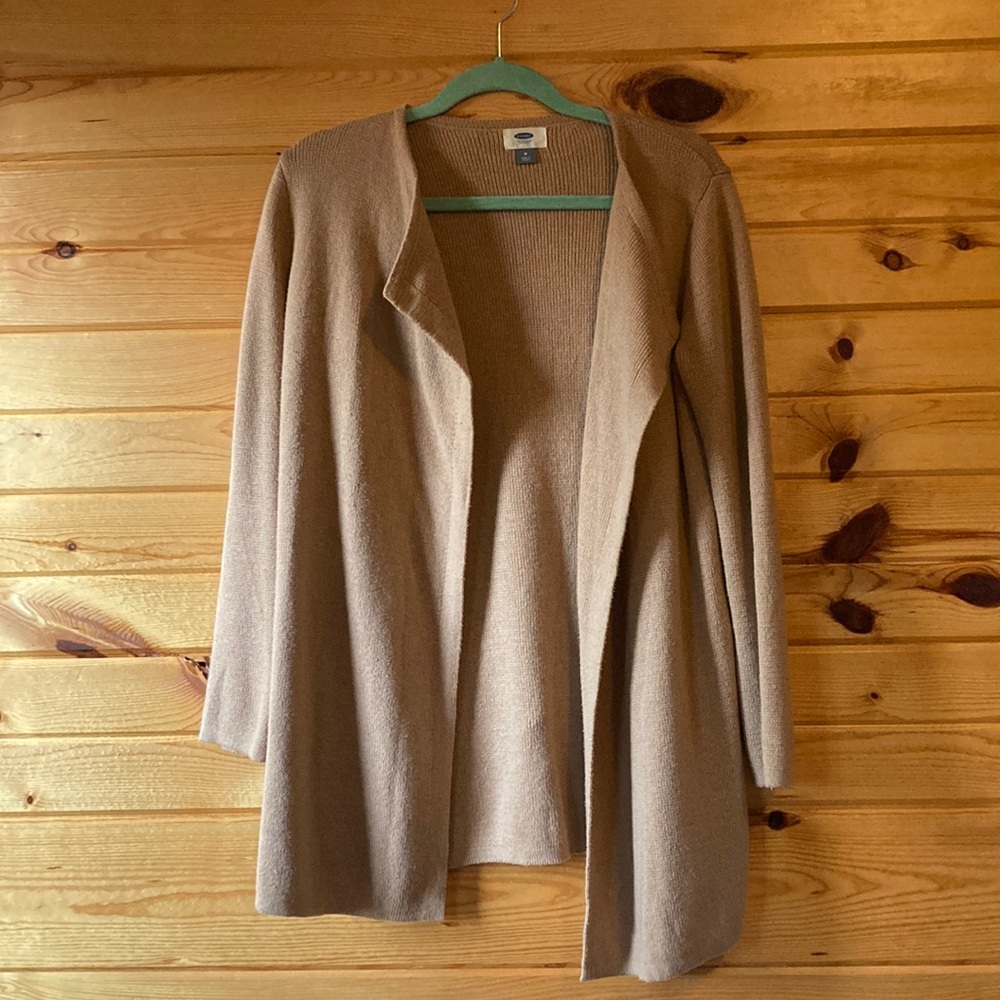 Old Navy Knit Cardigan Tan Minimalist